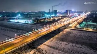 Moscow 2015 timelapse. Winter night.