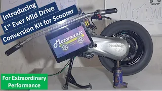 Introducing Mid drive conversion kit for 2W Scooter | ev conversion kit | conversion kit for Activa