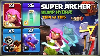 After Update! Th14 vs Th15 OP Th14 Super Archer Blimp Hydra Attack Strategy | Best Th14 Attack coc