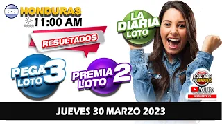 Sorteo 11 AM Resultado Loto Honduras, La Diaria, Pega 3, Premia 2, JUEVES 30 DE MARZO 2023