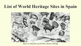 List of World Heritage Sites in Spain