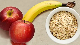 1 cup oatmeal and 2 apples. Healthy sugar-free and flourless cake in 15 minutes