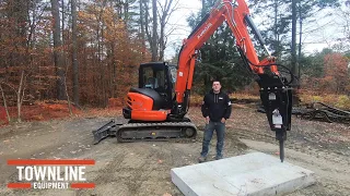 Kubota KX057 Excavator with Okada Hydraulic Breaker