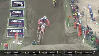 MXGP of Trentino Race 2 Antonio Cairoli passes Clement Desalle #Motocross