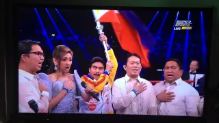 Philippines National Anthem at Mayweather Pacquiao fight of the century