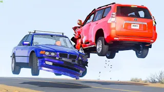 Highway and Roads Cars Crashes #15 BeamNG Drive