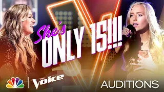 Skylar Alyvia Mayton Is 15 and Shines on The Weeknd's "Blinding Lights" - Voice Blind Auditions 2020