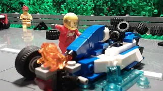 F1 1992 Ayrton Senna saves Erik Comas in Lego / Belgian GP