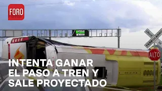 Accidente de autobús con tren, deja tres muertos en Calpulalpan - Las Noticias