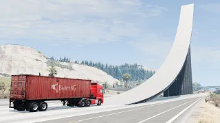 Cars vs Giant Ramp #2 – BeamNG.Drive