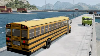 BeamNG.Drive with Mini Vehicles JCB, Car, School Bus, Cement Truck 3D Vehicle Games