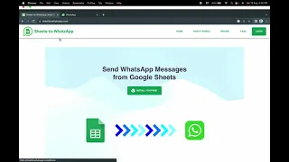 1| Installation instruction for Sheets-to-WhatsApp extension