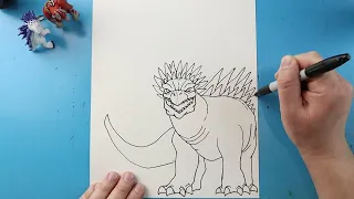 How to Draw Skar King Riding Shimo | Godzilla x Kong