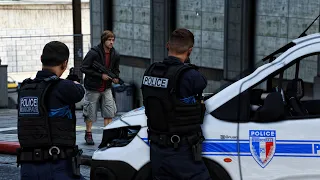 [GTA 5] UN HOMMME SE PROMENE AVEC UNE ARME EN VILLE | LSPDFR #1100