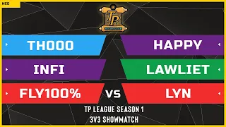 WC3 - TP League S1 - 3v3 Showmatch: TH000, Infi & Fly100% vs Happy, LawLiet & Lyn