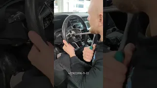 Audi S6 carbon fiber TTRS steering wheel installation / снятие руля audi S6