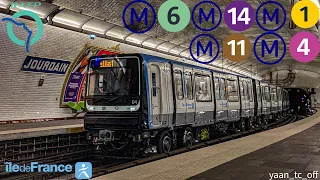 LES 5 LIGNES DE MÉTRO PNEUMATIQUES DE LA RATP