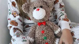 Crochet Gingerbread Teddy Bear | EASY | The Crochet Crowd