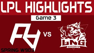 RA vs LNG Highlights Game 3 LPL Spring Split 2024 Rare Atom vs LNG Esports by Onivia