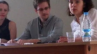 Snowden comes out of hiding in Russia