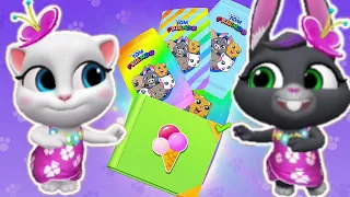 My Talking Tom Friends Stickers Book Hula Dress & Flower unlocked Gameplay (Android/iOS)