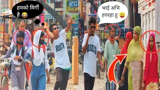 Mirgi Prank on Cute Girls 😲🤪 | Part  1|| Public Reaction 😂 |Rohitaryaprank