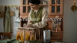 How To Make Hand-Dipped Beeswax Candles 🕯 Slow living | Farmcore