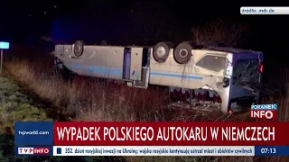 Poważny wypadek polskiego autokaru w Niemczech