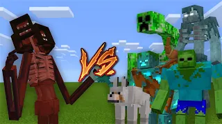 Siren Head Vs. Mutant Creatures (Minecraft Battle)