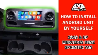 How to DIY install Android screen for Mercedes Benz Sprinter Apple CarPlay Android Auto