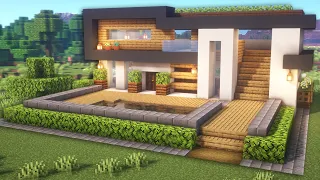 Minecraft: Casa Perfecta para Survival | Casa Moderna de Hormigón *Fácil*