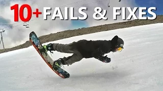 10+ Snowboard Trick Fails & Fixes