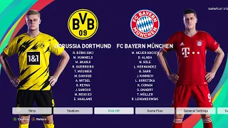 PES 2021 - Borussia Dortmund vs Bayern Munich - Bundesliga - Gameplay PC - Haaland vs Lewandowski