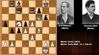 Smashing Chess: Harry Nelson Pillsbury vs Heinrich Wolf (1903)