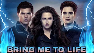 Twilight Edward, Bella and Jacob (music Bring Me To Life)!!!