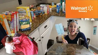 WALMART GROCERY HAUL! / ONLINE GROCERY PICKUP / SPEED CLEANING MOM! / KID GETS SICK AT SCHOOL!