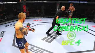 EA Sports UFC 4 BEST COMEBACK EVER! UFC 4 Greatest Comeback VS High level fighter.