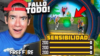 JUGUÉ FREE FIRE pero CON SENSIBILIDAD al 200 !! - TheDonato