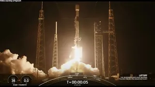 SpaceX Starlink 152 launch and Falcon 9 first stage landing, 5 April 2024