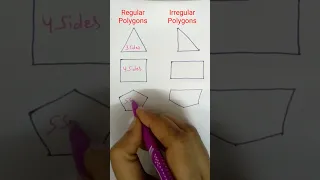 Regular and Irregular polygons 📚📒 Math infinity hk #polygon #shorts #maths #viral