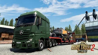 ETS2 - Mercedes Benz- Actroz Hauling VOLVO Excavator #ets2