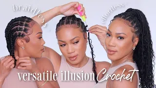 BRAIDLESS VERSATILE CROCHET BOHO LOCS | BEGINNER FRIENDLY BRAID HAIRSTYLE