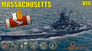 Massachusetts 6 Kills & 156k Damage | World of Warships Gameplay