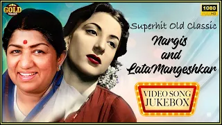 {Nargis} & { Lata Mangeshkar } Superhit Old Classic Video Songs Jukebox - HD