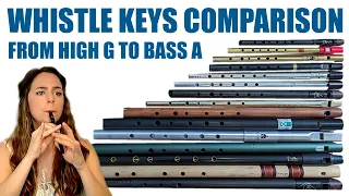 TIN WHISTLE KEYS - from high G to Bass A | HOW DIFFERENT WHISTLES SOUND
