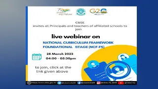 Live Webinar:- National Curriculum Framework Foundational Stage (NCF - FS)