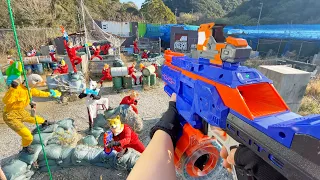 Nerf War | Amusement Park Battle 64 (Nerf First Person Shooter)