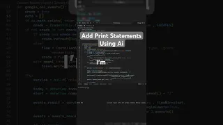 How to quickly add print statements using ai #code #ai #howto