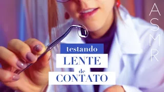 ASMR oftalmo TESTANDO LENTES DE CONTATO EM VOCÊ 👁 roleplay estúdio de lente de contato