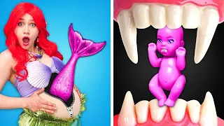 Hamile Denizkızı Hamile Vampire Karşı || Gotcha Viral'den Komik Hamilelik Anları ve Havalı Hileler!